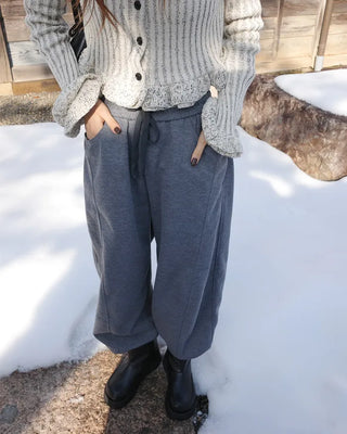 Side Yoke Wide Sweatpants