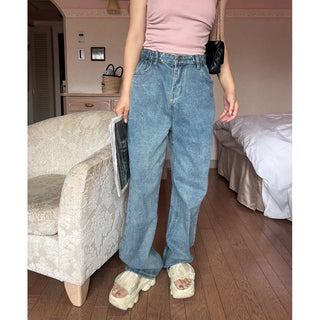 Denim with waist buckle