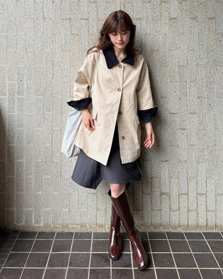 Leather long boots