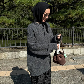 Simple Henley Neck Knit