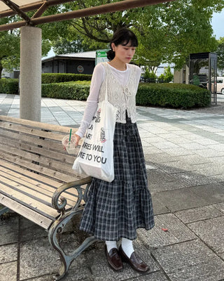 Crochet knit vest
