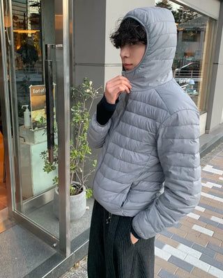 Hooded lightweight down jacket