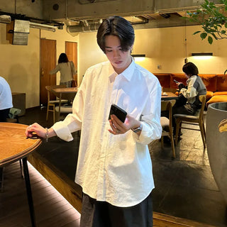 Oversized cotton shirt