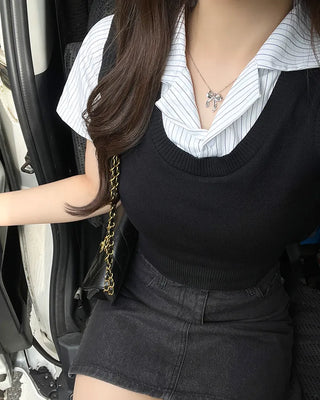Best layered cropped shirt