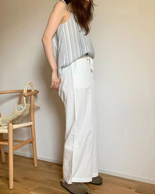 Pocket Banding Wide Pants
