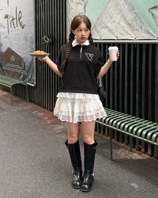 (ORIGINAL) V-Lace Polo T-Shirt