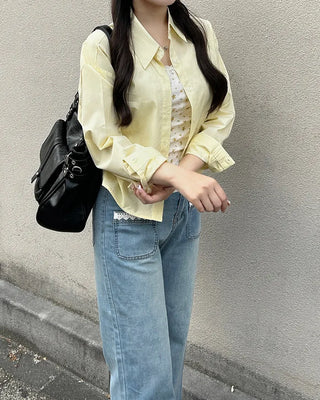 Lace pocket denim pants