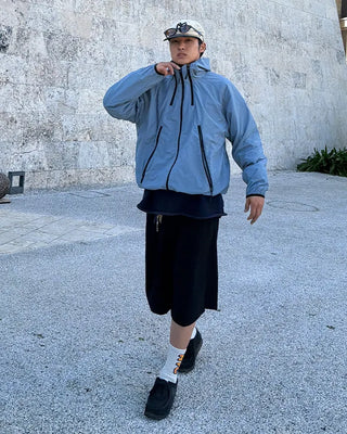 Hooded windbreaker