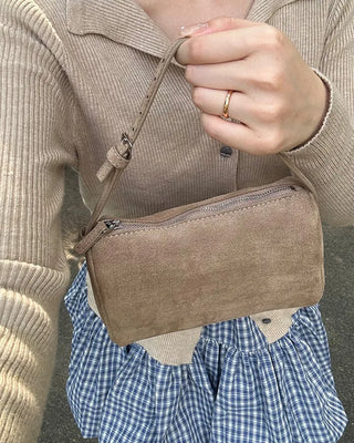 Suede Square Belt Shoulder Bag