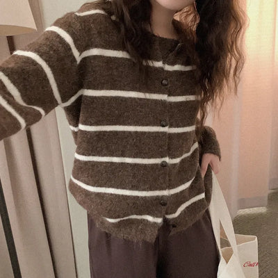 (Set) Wool Sleeveless Top & Cardigan Set