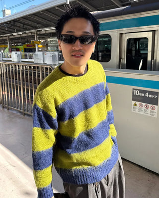 Bordered soft knit