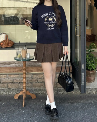 Lettering Round Knit