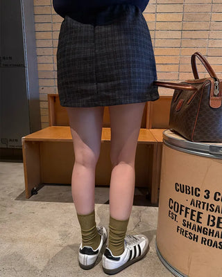 Checkered mini skirt