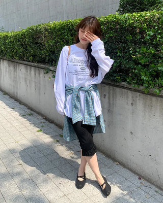 Lettering Long T-shirt