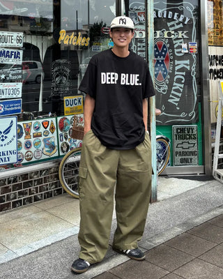 String Tuck Cargo Pants