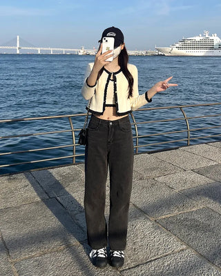 Basic straight-leg denim