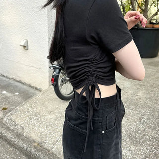 Waist Shirring T-shirt