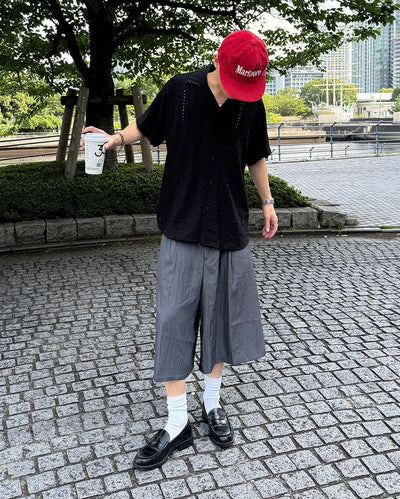 Metal Bermuda shorts