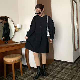 Pintuck Mini Dress