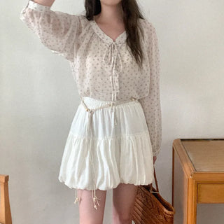 Mini skirt with belt