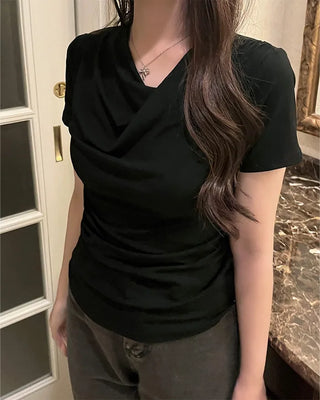 Drape Half-Sleeve T-Shirt