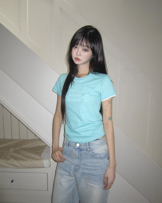 Printed short-sleeved T-shirt
