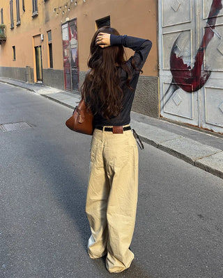 Wide cotton pants