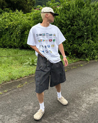 Checked cargo Bermuda shorts