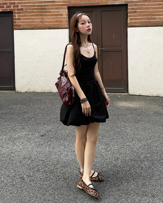 Balloon camisole mini dress