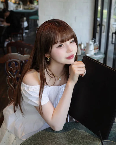 Ribbon puff sleeve blouse