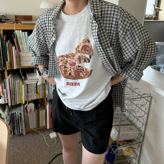 Checked sheer shirt
