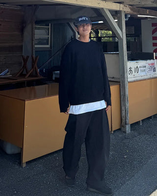 Crew Neck Rib Knit