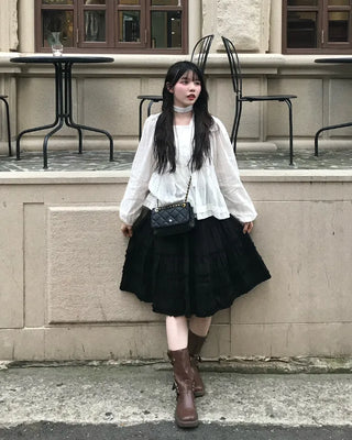 Faux Leather Mid-Calf Engineer Boots