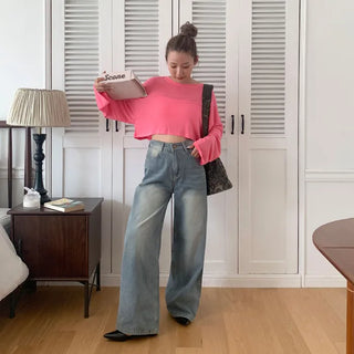 Loose-fit cropped T-shirt