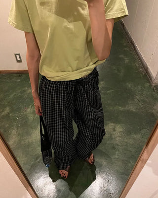 Checked Banding Pants