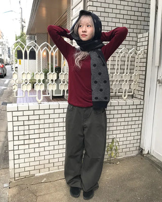 Pinstripe Wide Cotton Pants
