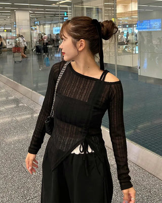 Asymmetrical String Knit