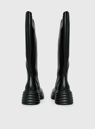 Therapy Frequency Knee High Boots Black