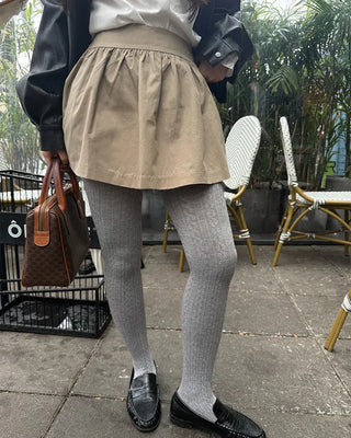 Gathered mini skirt