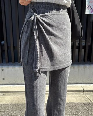 Wrap skirt pants