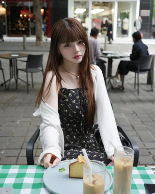 Double-breasted linen cardigan