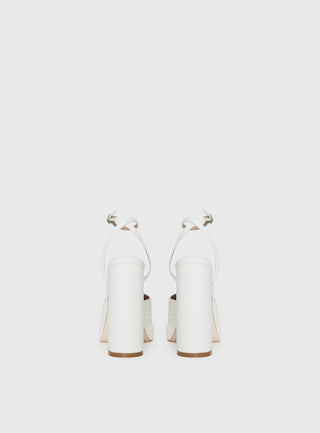 Alto Platform Heels Matte White