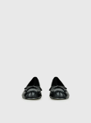 Therapy Sire Block Heel Ballerina Shoes Black