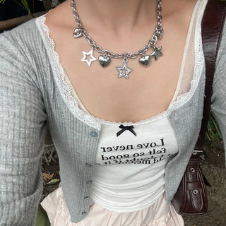 Heart Star Chain Necklace
