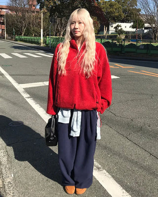 Waist String Fleece Jogger Pants