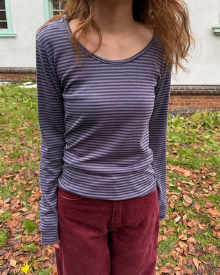 2-way striped long-sleeve T-shirt