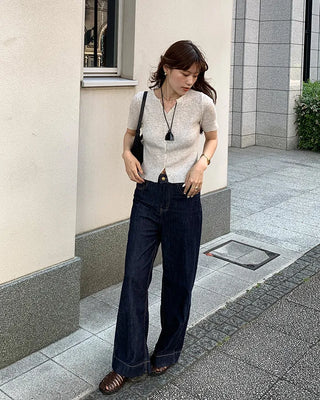 Basic wide-leg denim