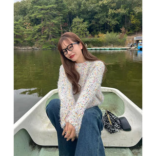 Colorful mixed-color knit