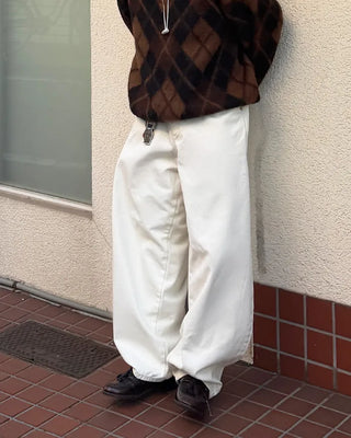 Cotton Curved Pants