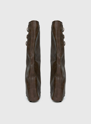 Ritz Knee High Boots Brown